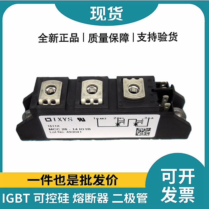 艾賽斯IXYS 功率晶閘管可控硅模塊 MCC26-14IO1B